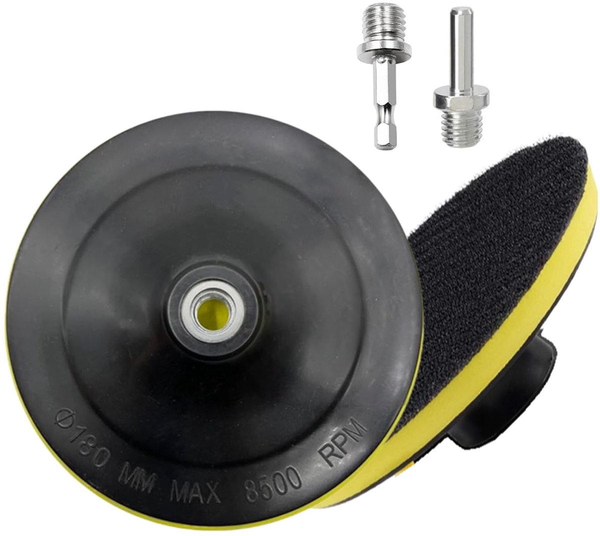 Polijstschijf 180 mm - Ondersteuningsschijven M14 - Inclusief draadadapter - Voor hoekslijpmachine - ShopVlot
