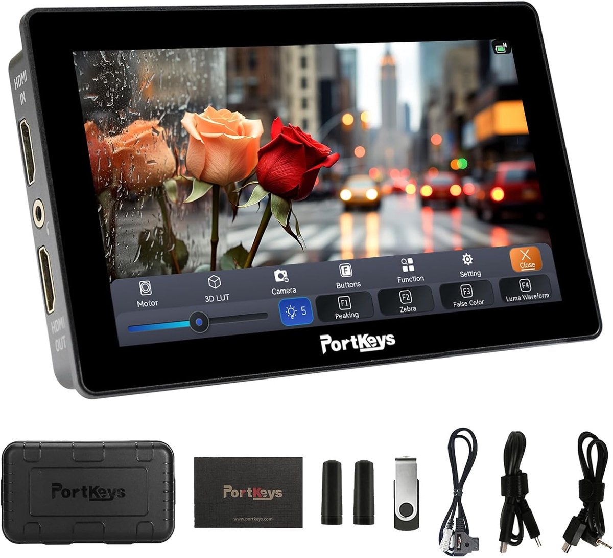 Camera monitor 5.5 inch - 2000 nit aanraakscherm - 4K HDMI in/out - perfect voor directe zonlichtweergave - ShopVlot