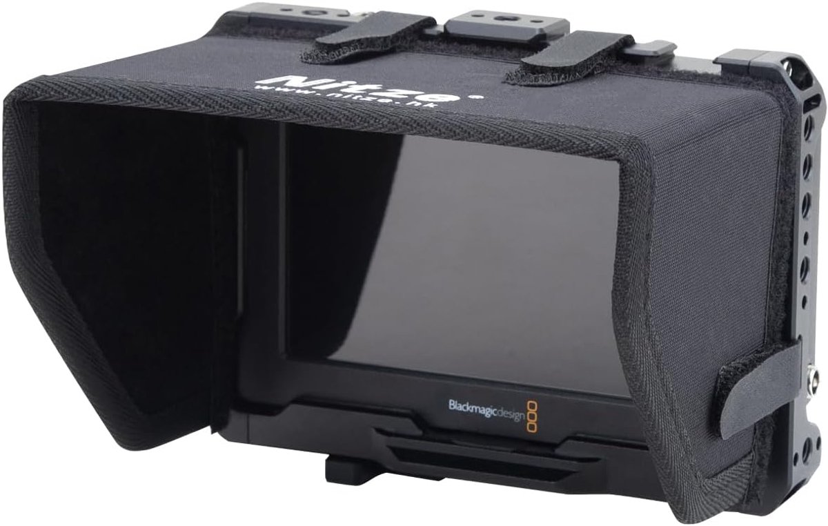Cage kit voor Blackmagic Video Assist 5'' - Aluminium - Met zonnescherm en kabelclips - Voor optimale bescherming - ShopVlot