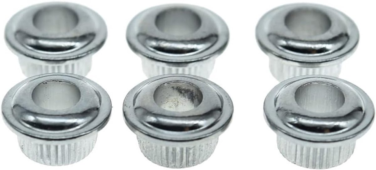Guitar Tuning Buttons 10mm - Dopro Metaal Chroom - Conversie Bushings voor Vintage Stemmechanieken - ShopVlot