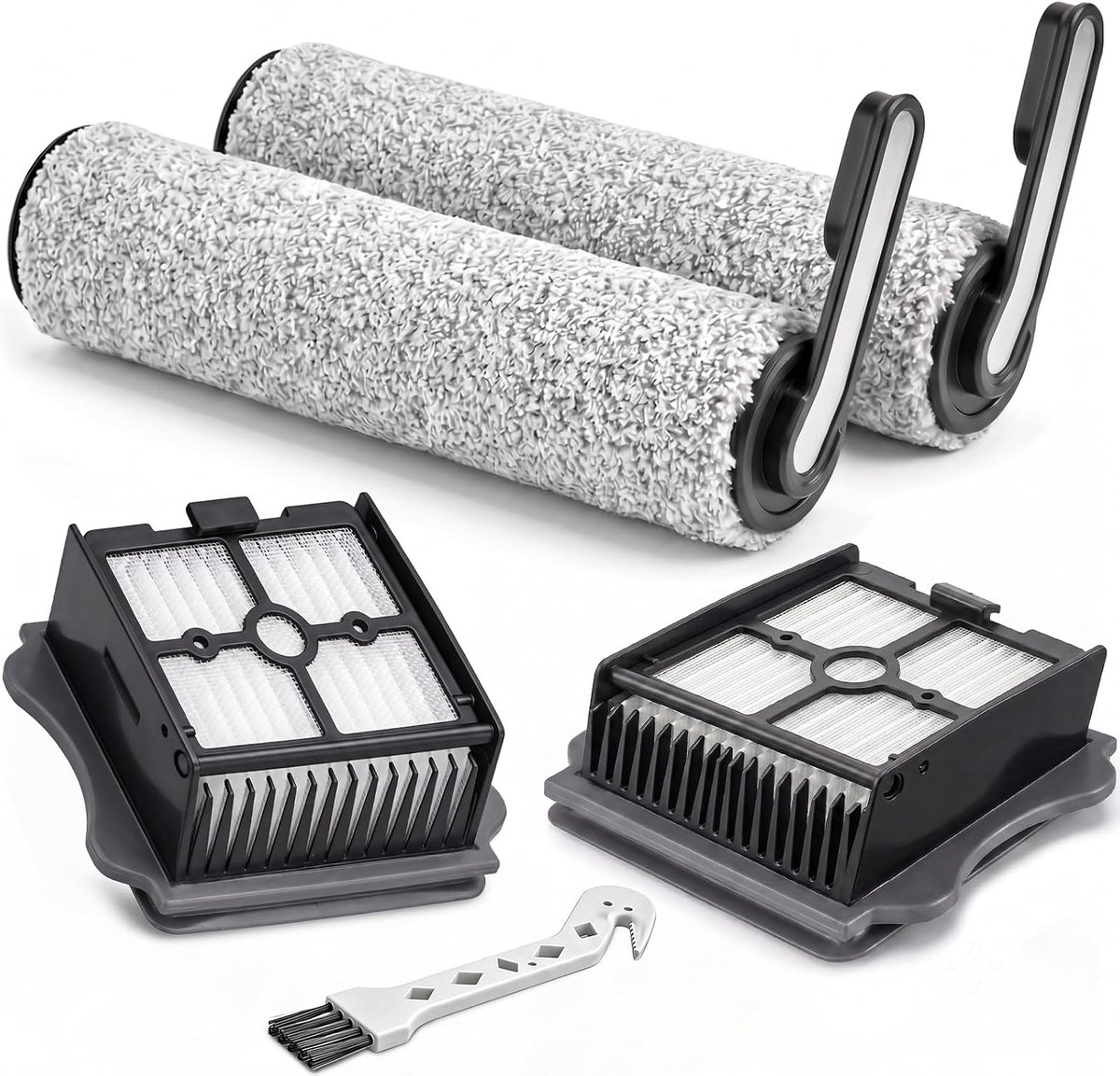 Accessoire set voor Tineco Floor One S5/S5 Pro - 5-delig - 2 borstels, 2 HEPA filters - eenvoudig vervangbaar - ShopVlot