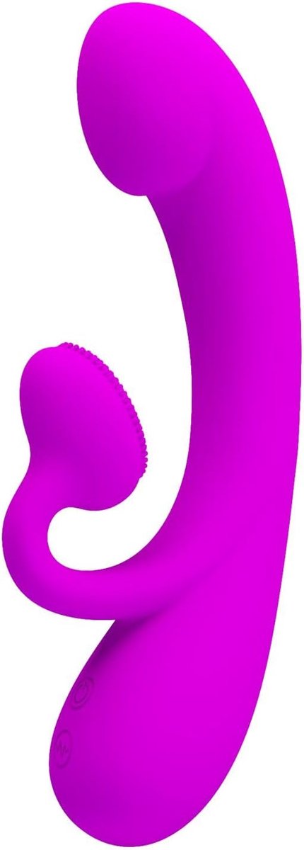 Vibrator en stimulator - silicone - paars - voor intense sensaties - ShopVlot