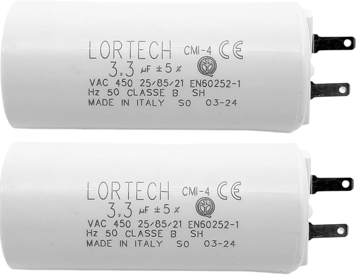 Capacitor 3.3µF voor rolluikmotor - Italiaanse kwaliteit - vervanging voor defecte capacitors - lange levensduur - ShopVlot