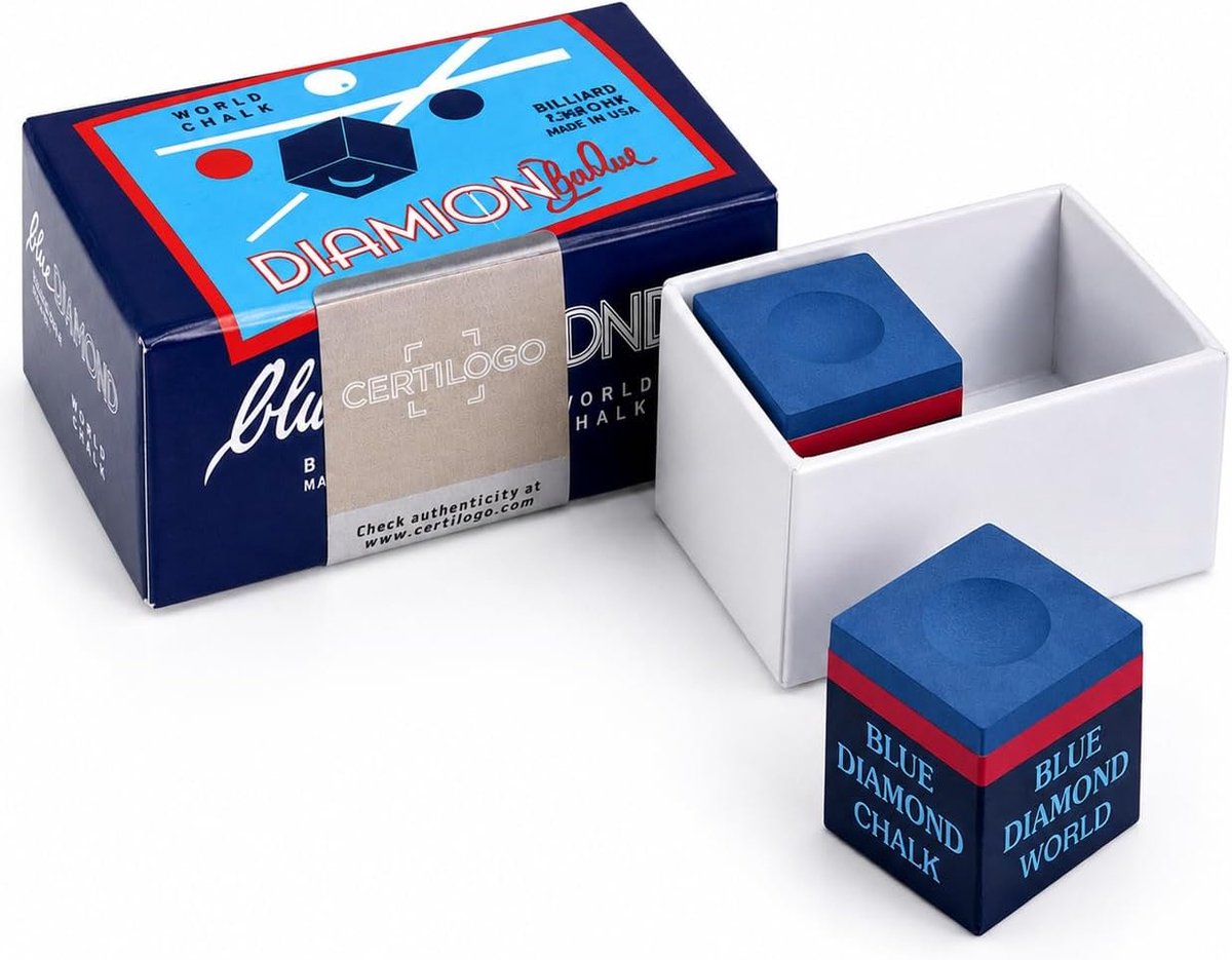 Biljartkrijt Blauw - 2 stuks - Professioneel - Uitstekende grip - ShopVlot