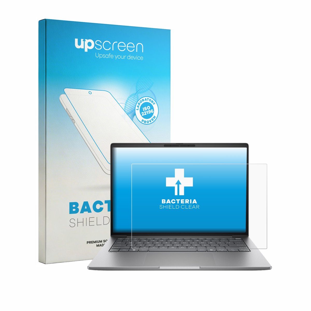 upscreen - Screenprotector voor HP Zbook 8 G2i 14" - Folie Beschermfolie transparant antibacterieel