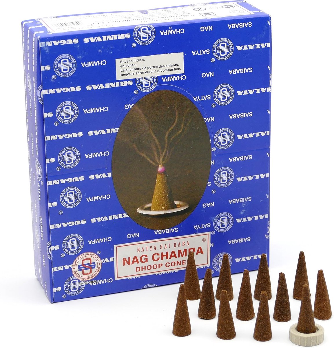 Wierookconen Nag Champa - 12 dozen = 144 conen - unieke geur - ontspanning en meditatie - ShopVlot