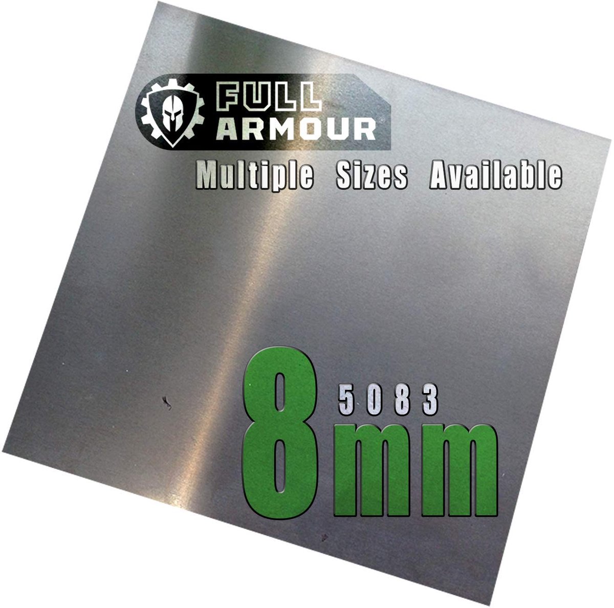 Aluminium plaat 8mm - grade 5083 125mm x 125mm - lichtgewicht en duurzaam - ideaal voor constructie - ShopVlot