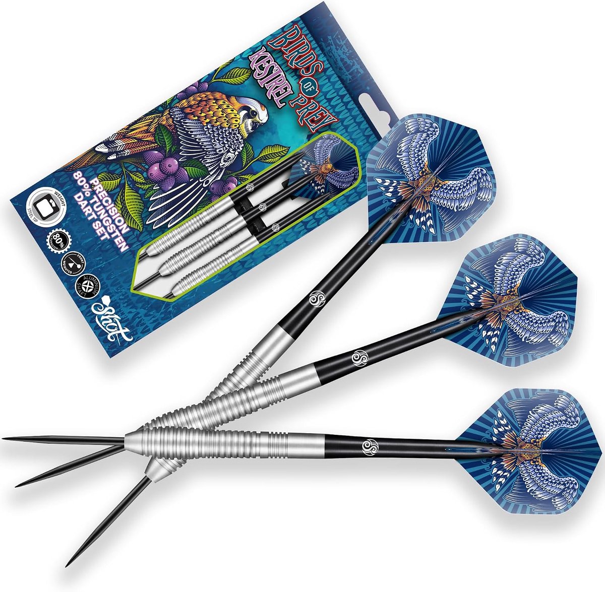 Dartpijlen 80% - Shot Birds Of Prey Kestrel - Precisie en kracht - Ideaal voor competitie - ShopVlot