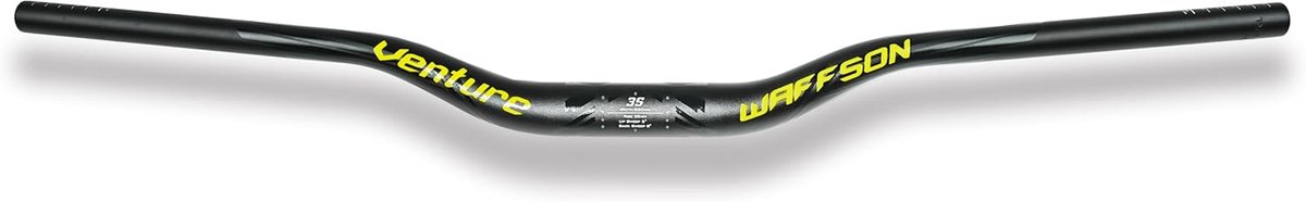 Fietsstuur 35 mm - 820 mm breed - zwart/geel - premium lichtgewicht aluminium - ShopVlot