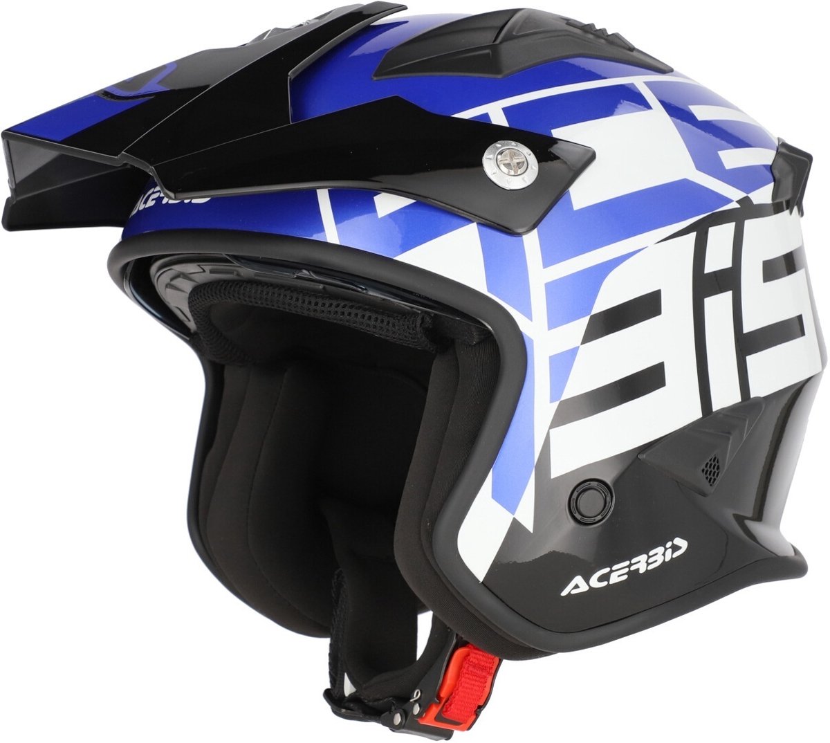 Acerbis Jet Aria Graphic Zwart Blauwe Jethelm - Helm