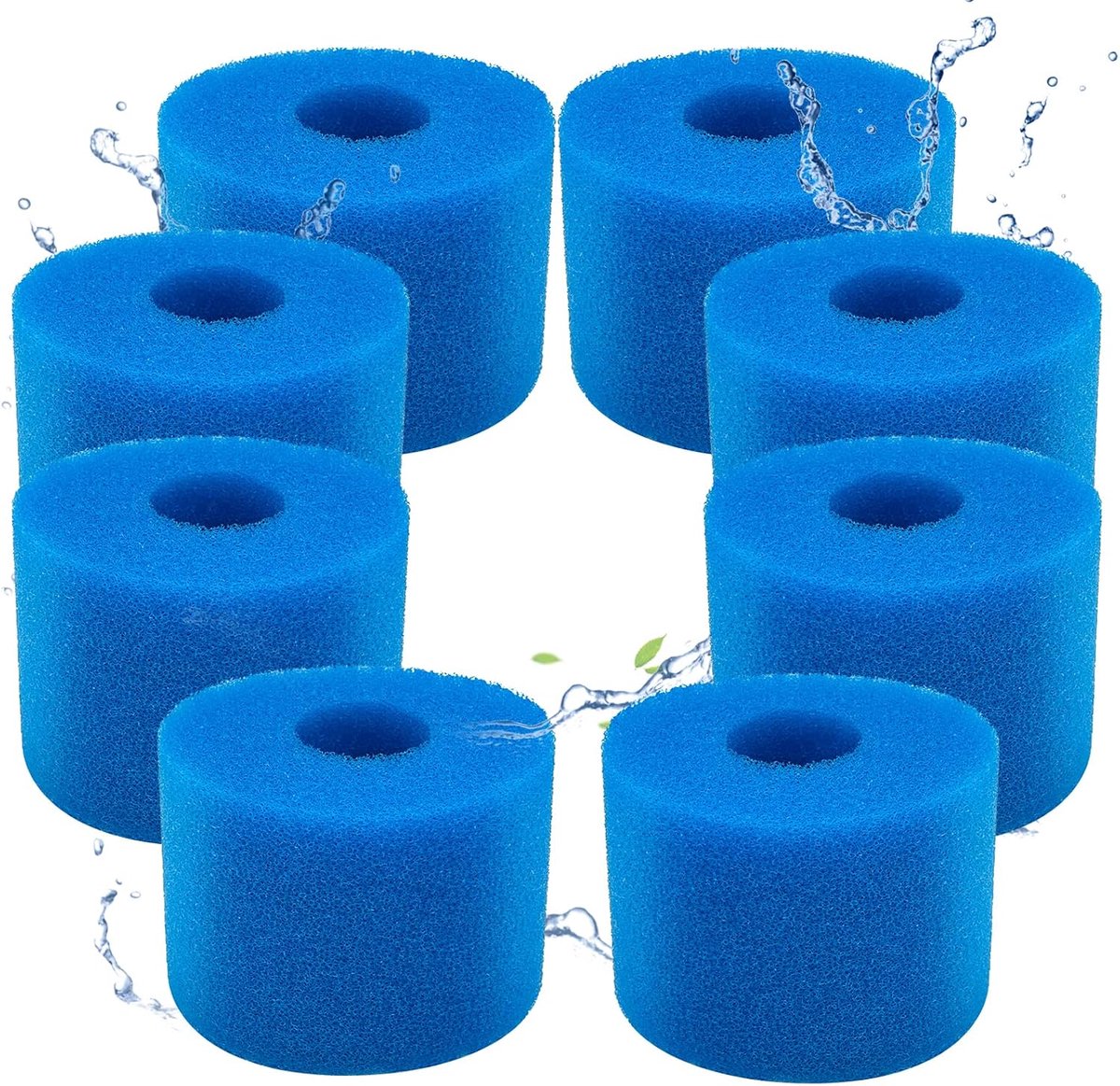 Poolfilter spons - 108 x 73 mm - herbruikbare en wasbare filter - houdt zwembad en spa schoon - ShopVlot