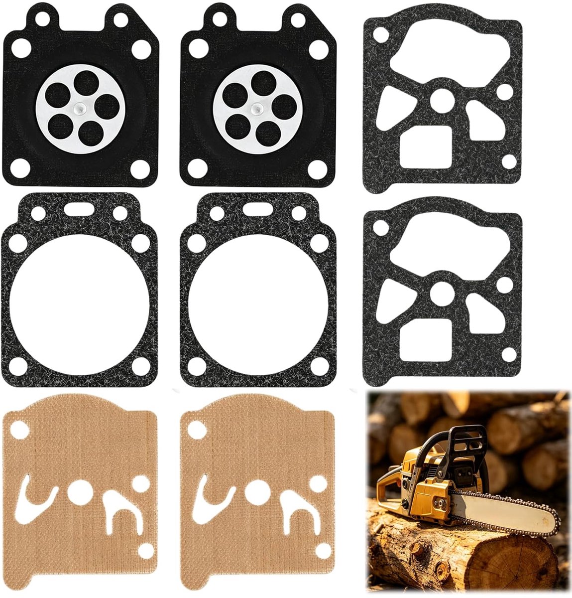 carburateurafdichting set 2 stuks - membraan en afdichting - vervangend voor D10 WTA - perfect voor motorzagen - ShopVlot