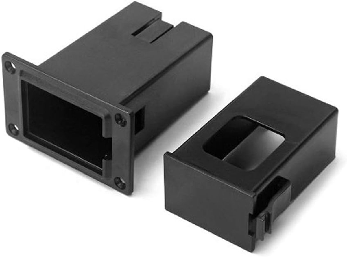 9V batterijhouder voor akoestische gitaar - zwart - duurzaam en eenvoudig te monteren - ideaal voor gitaristen - ShopVlot