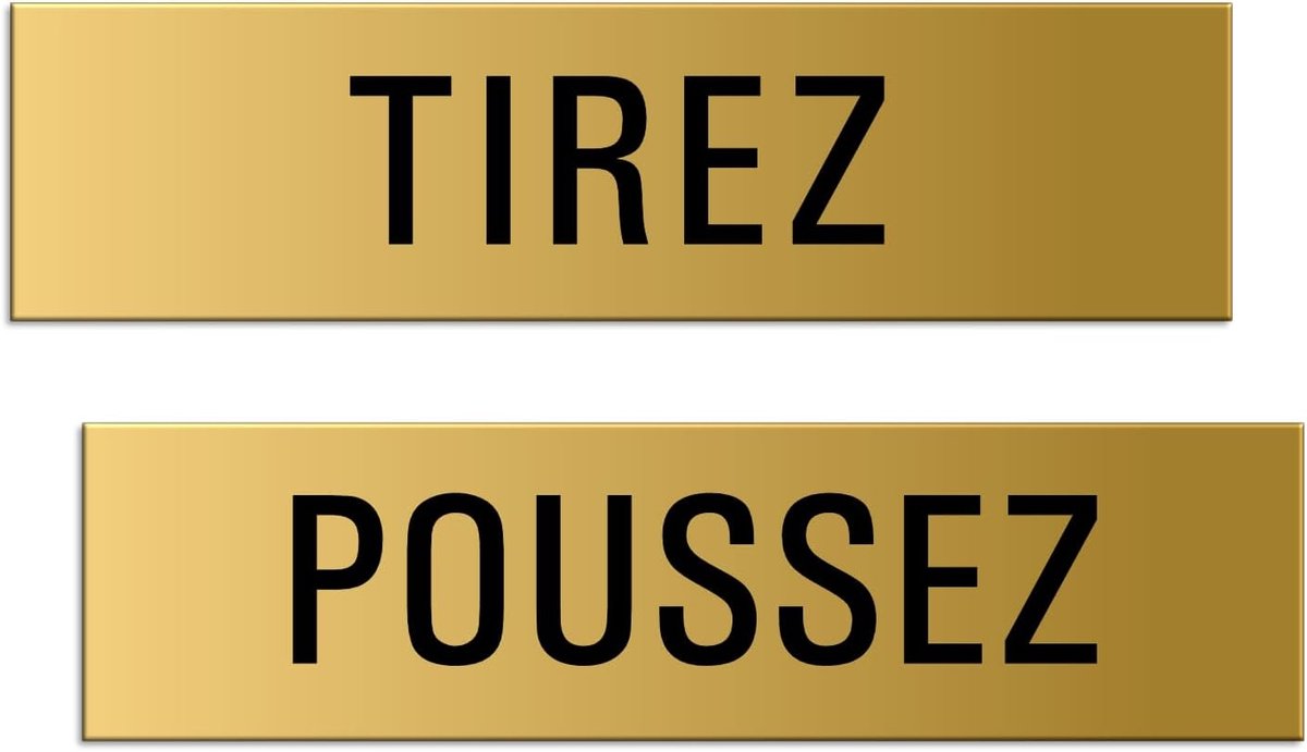 Deurbordjes schuiven 160 x 40 mm - aluminium geanodiseerd look goud - set van 2 stuks - ShopVlot
