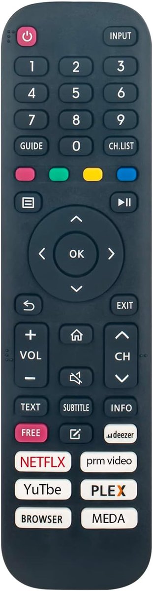Vervangende afstandsbediening - voor Hyundai Smart TV - eenvoudig in gebruik - geen programmeren nodig - ShopVlot