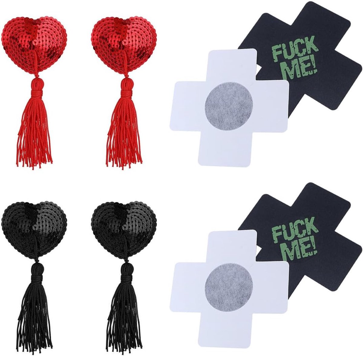 Nipple stickers hartvormig - silicone zelfklevend - onzichtbare tasjes - ideaal voor feestjes - ShopVlot