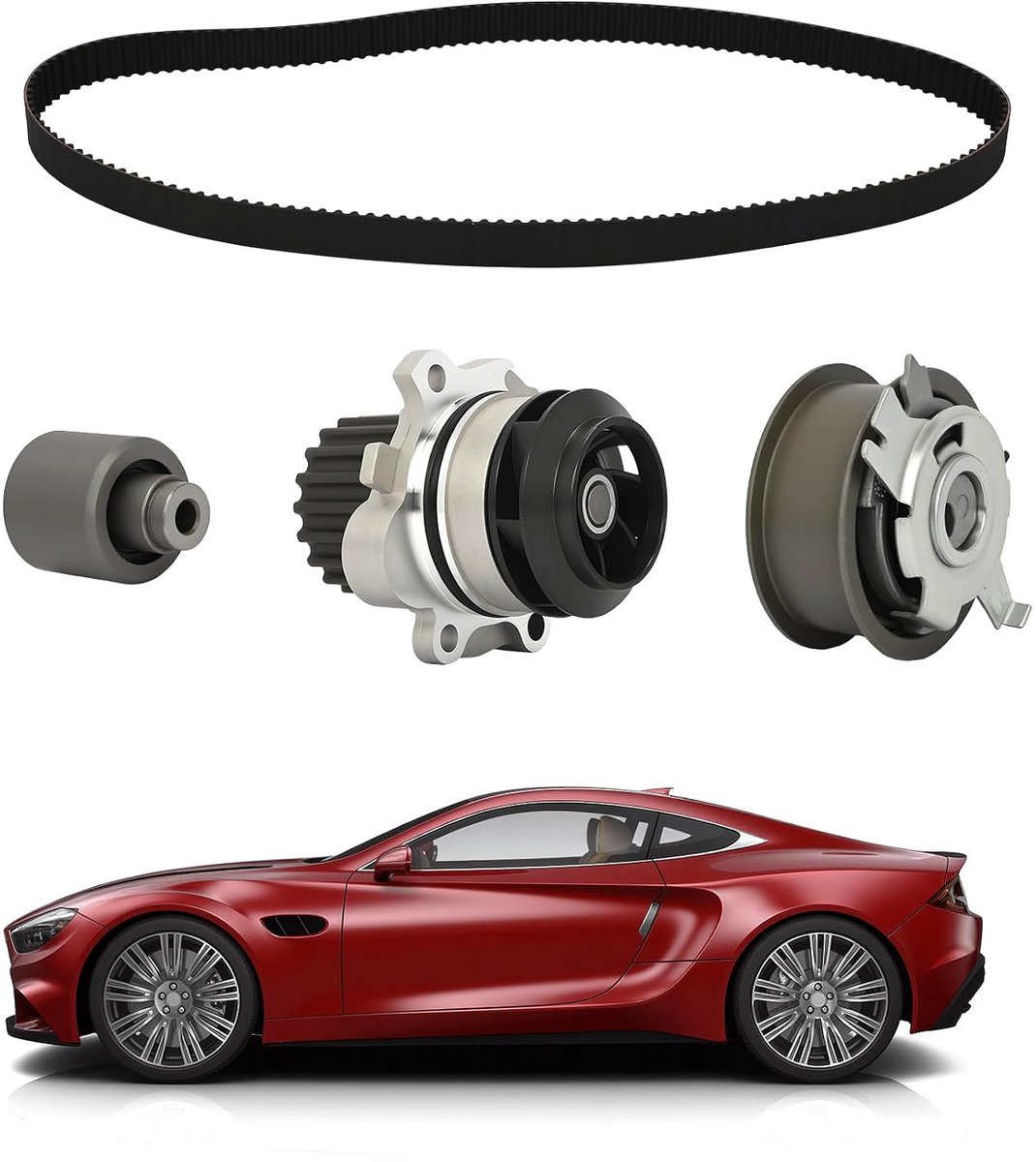 Distributieriem met waterpomp - Compatibel met Audi, Ford, Seat, Skoda, VW - Onderdeelnummer CT1028WP4 - ShopVlot