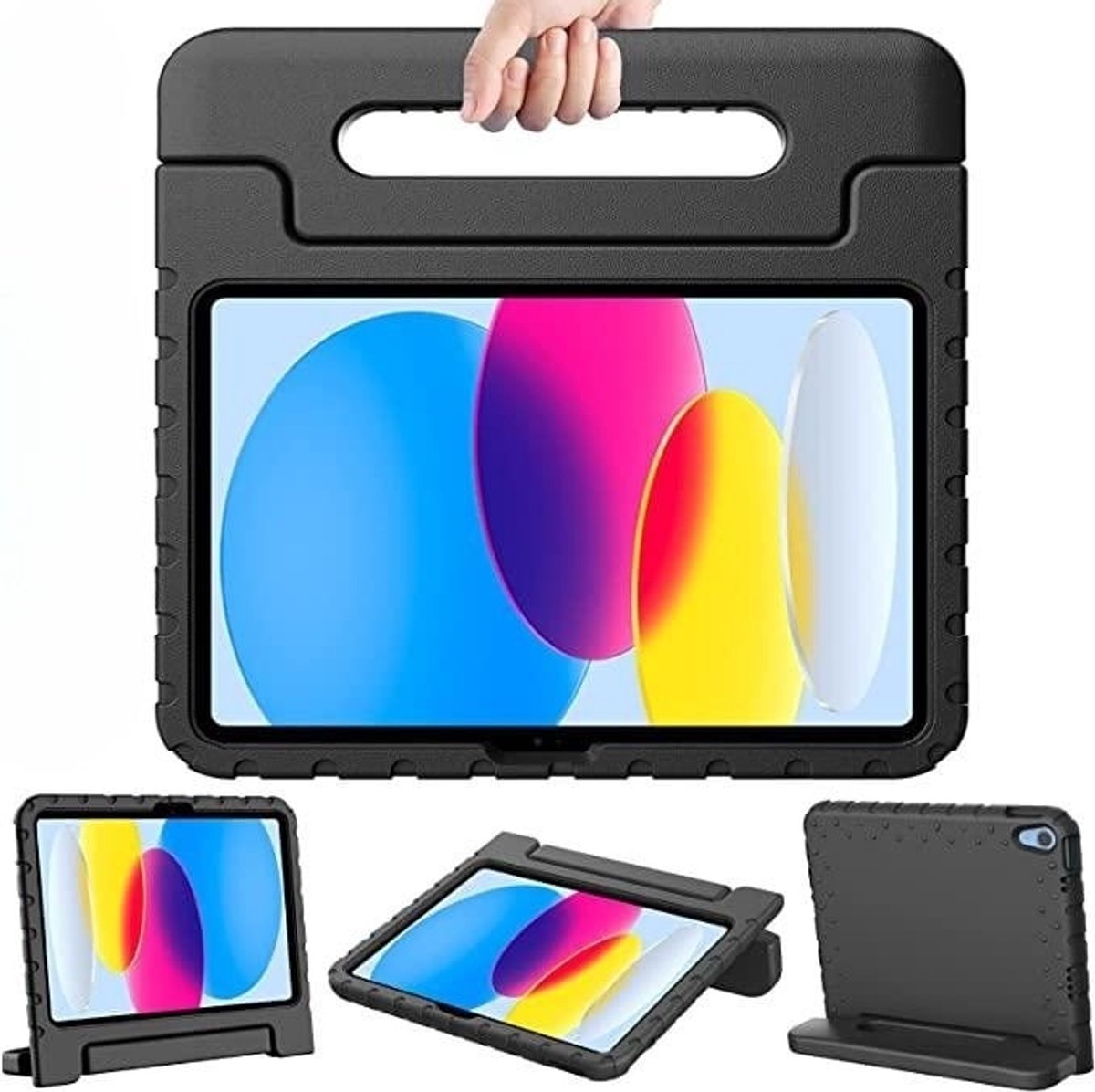 Tablet Hoes voor iPad 10e/11e Generatie 10.9/11 Inch – Zwart Kidsproof Kinderhoes met Handvat – Schokbestendige Beschermhoes – Ntech