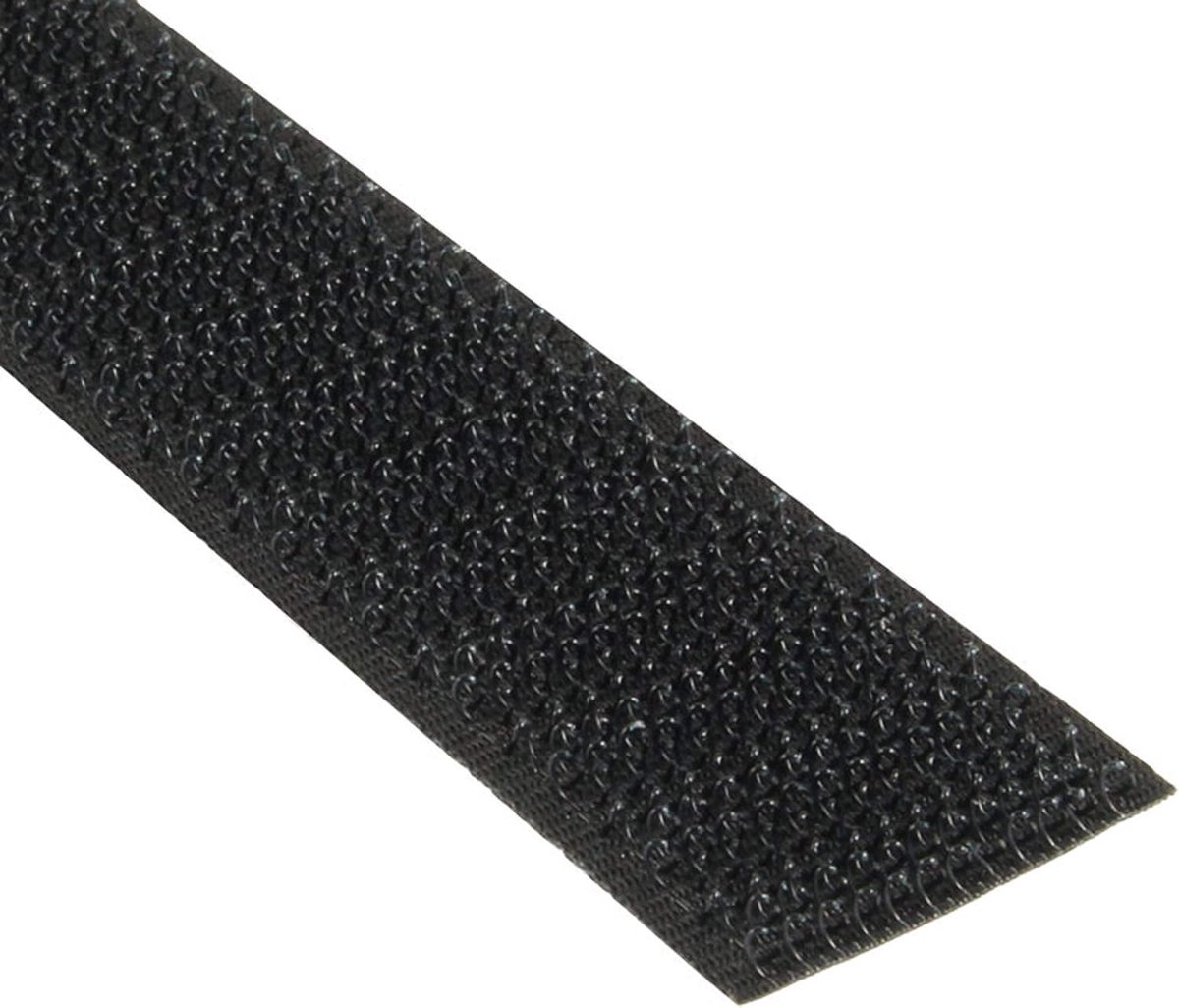 Haakband 50 mm x 3 m - zwart - niet zelfklevend - flexibel en herbruikbaar - ShopVlot