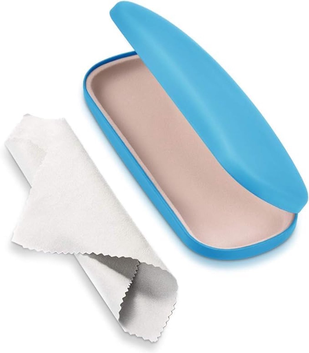 Bril etui hard - geschikt voor kleine en medium brillen - in hemelblauw - beschermt uw bril - ShopVlot