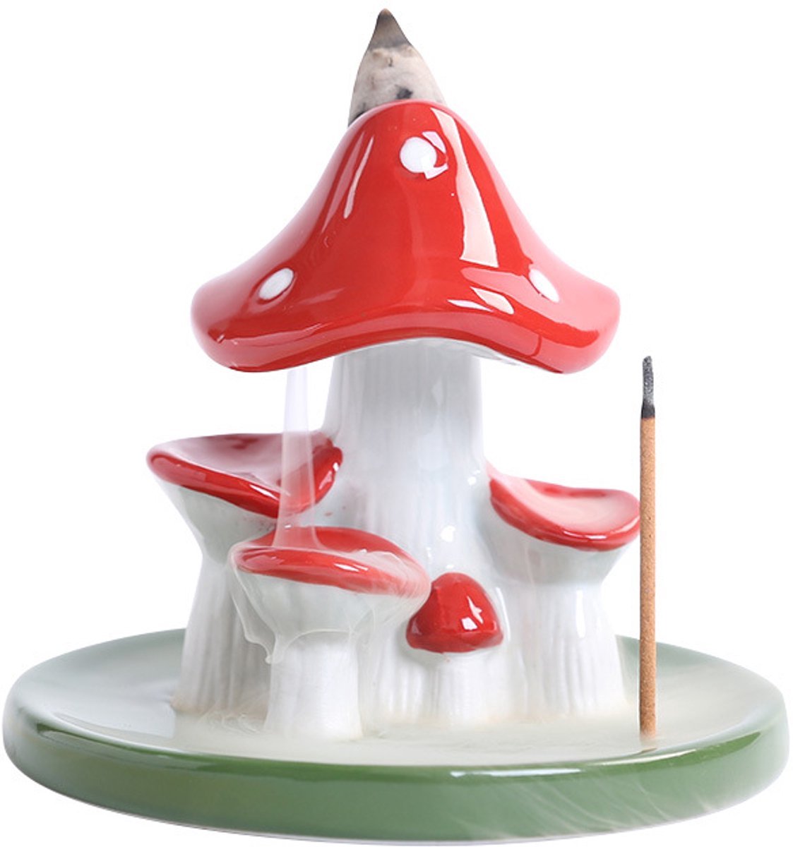 Casalora Wierook Houder - Wierookhouder Waterval - Paddenstoel Wierookhouder Backflow - Voor Wierookstokjes en Kegeltjes