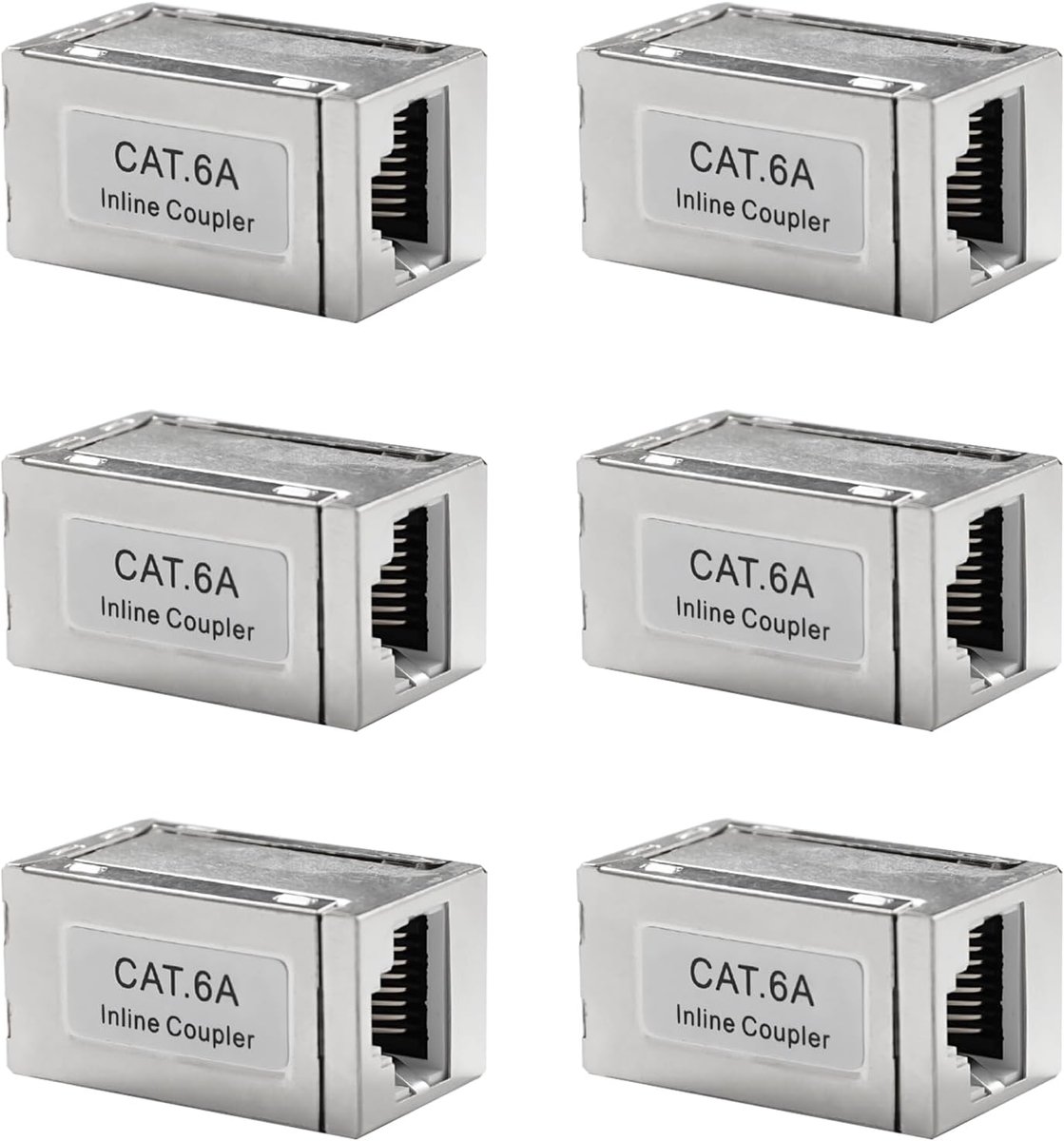 RJ45 coupler 6pcs - shielded - verlengt netwerkkabels - behoudt snelheid en kwaliteit - ShopVlot