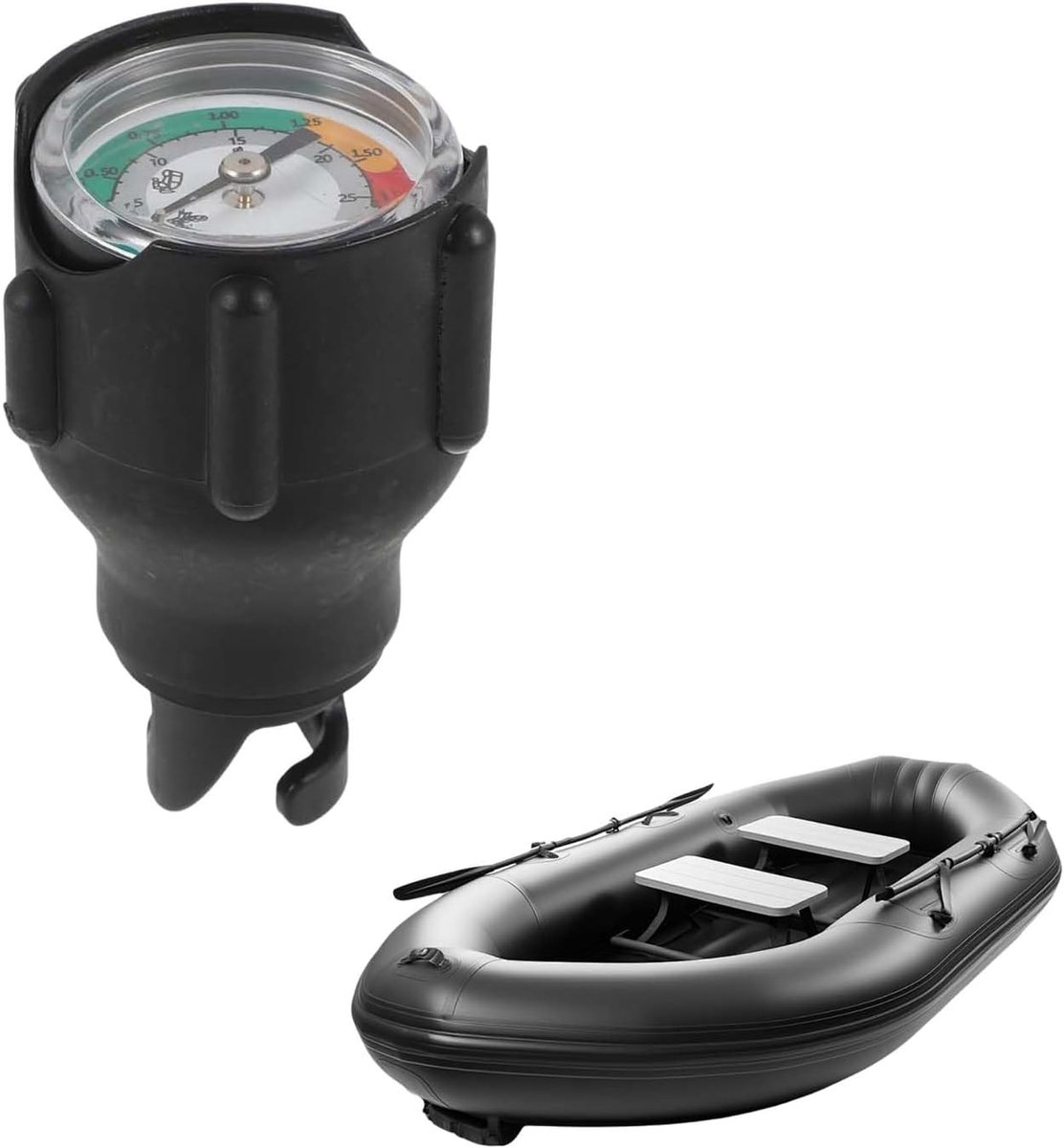 Opblaasbaar surfboard 0-30 PSI - Drukmeter - Groene gele rode wijzer - Veiligheid voor je boot - ShopVlot