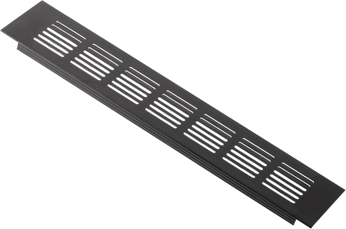 Ventilatierooster 300x60mm - donkerbruin aluminium - bevordert luchtcirculatie - ShopVlot