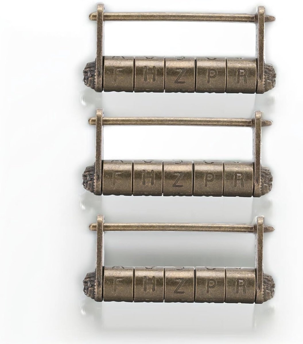 Antiek gecodeerd slot - Vintage Chinese stijl - Wachtwoord slot - Veiligheid voor deuren en kasten - ShopVlot