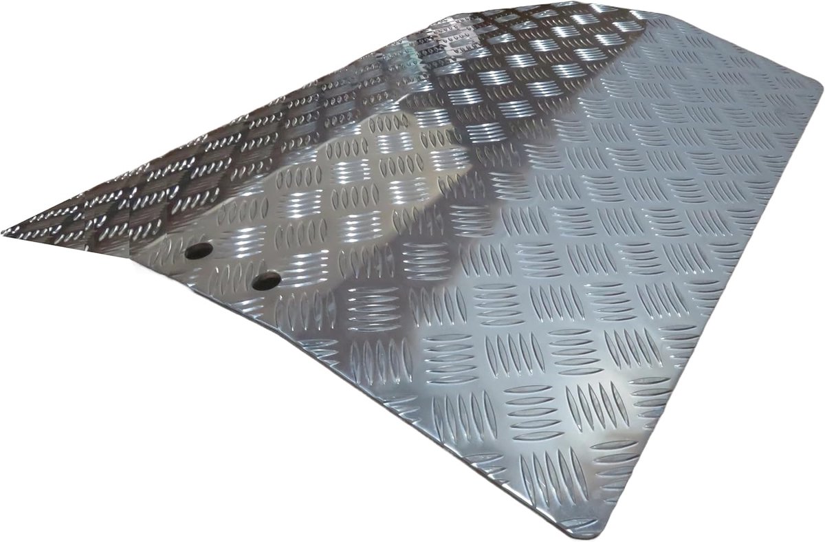 Mobiele drempelhelling 74x60 cm - Aluminium - 400 kg draagkracht - Voor eenvoudig overbruggen van obstakels - ShopVlot