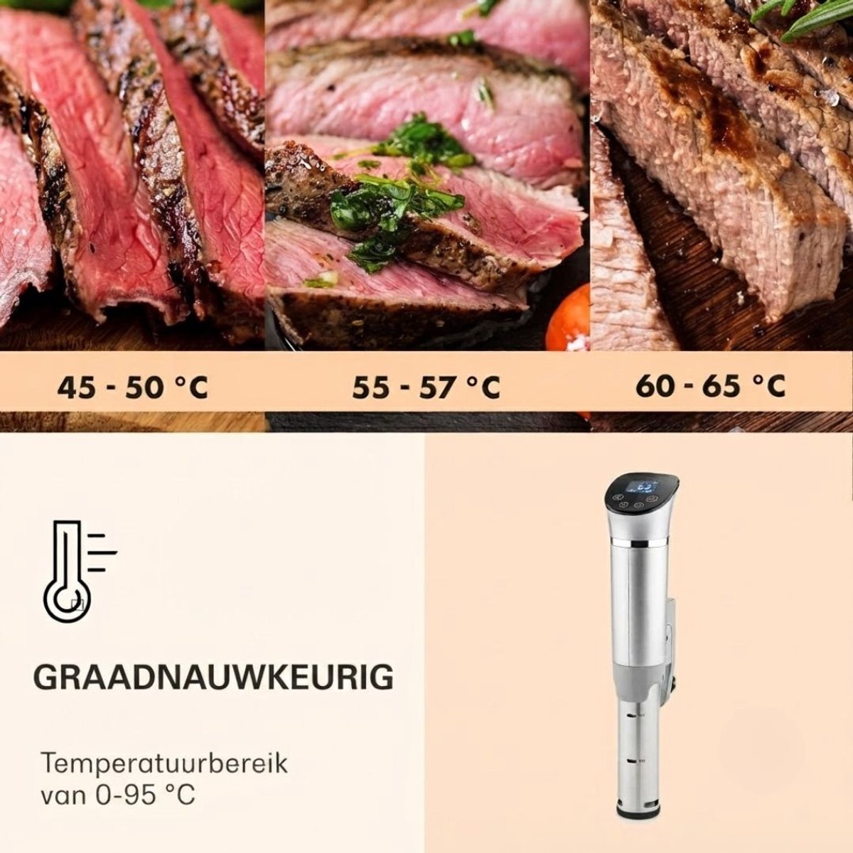 Slowcooker - Elektrische Slow Cooker - Compact Ontwerp - Zilver - 13cm x 9cm x 42cm – foto 2