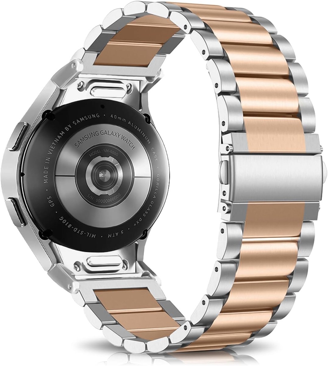 Horlogeband voor Samsung Galaxy Watch 6/5/4 - Metaal - Geen opening - Stijlvolle vervangband - ShopVlot