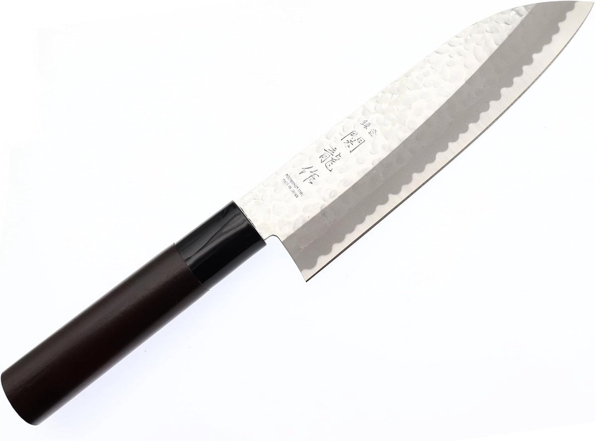 Santoku mes 165mm - staal - scherp - ideaal voor precisiekoken - ShopVlot