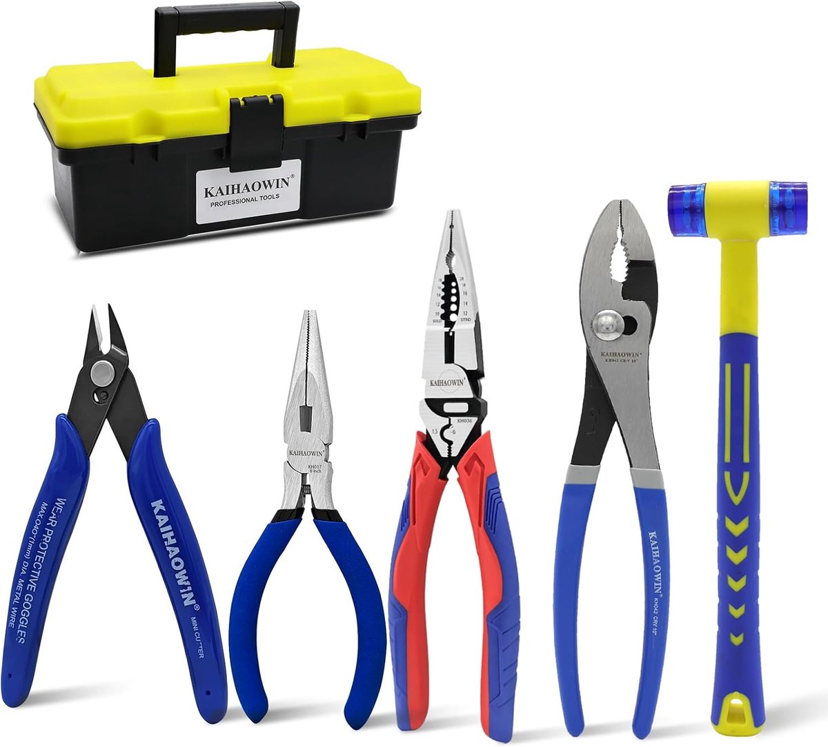 Gereedschapset 6-delig - Handgereedschap voor reparaties - Inclusief opbergtas - Ideaal voor klussen thuis - ShopVlot