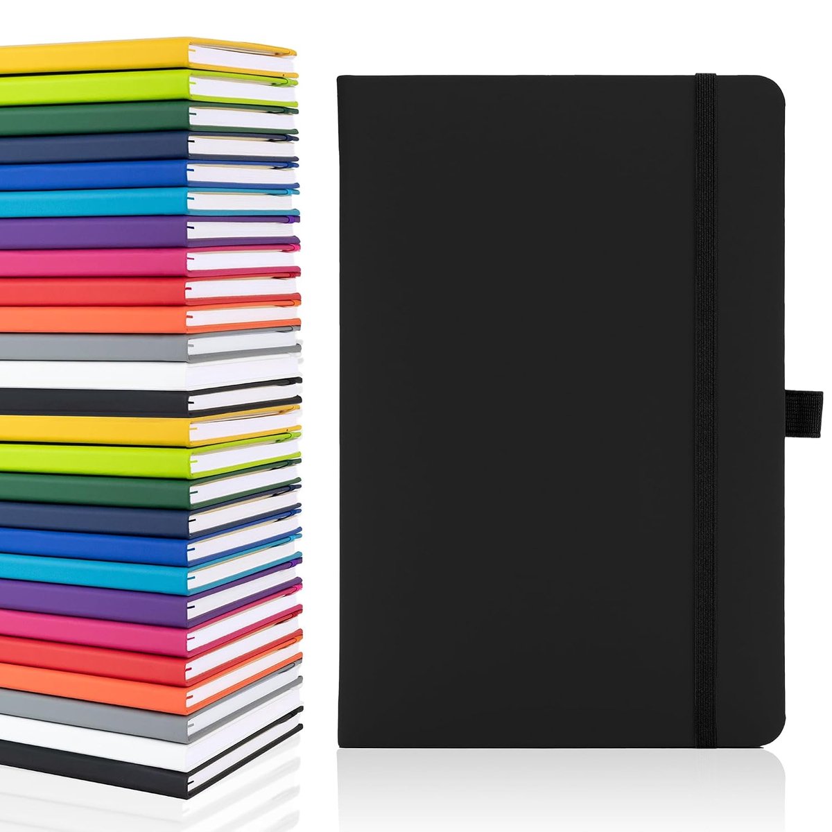 Notitieboek A5 - witte ongelinieerde pagina's - penlus en lint - ideaal voor creatief schrijven - ShopVlot