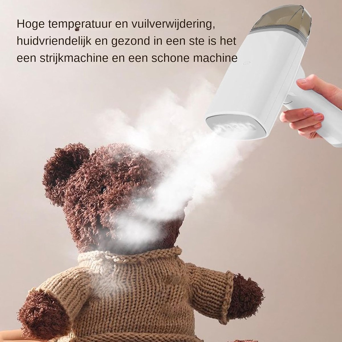 Draagbaar Stoomstrijkijzer - Reis Strijkijzer - Kreukels Verwijderen - Compact Vouwbaar Ontwerp - 85 ml Watertank - Wit