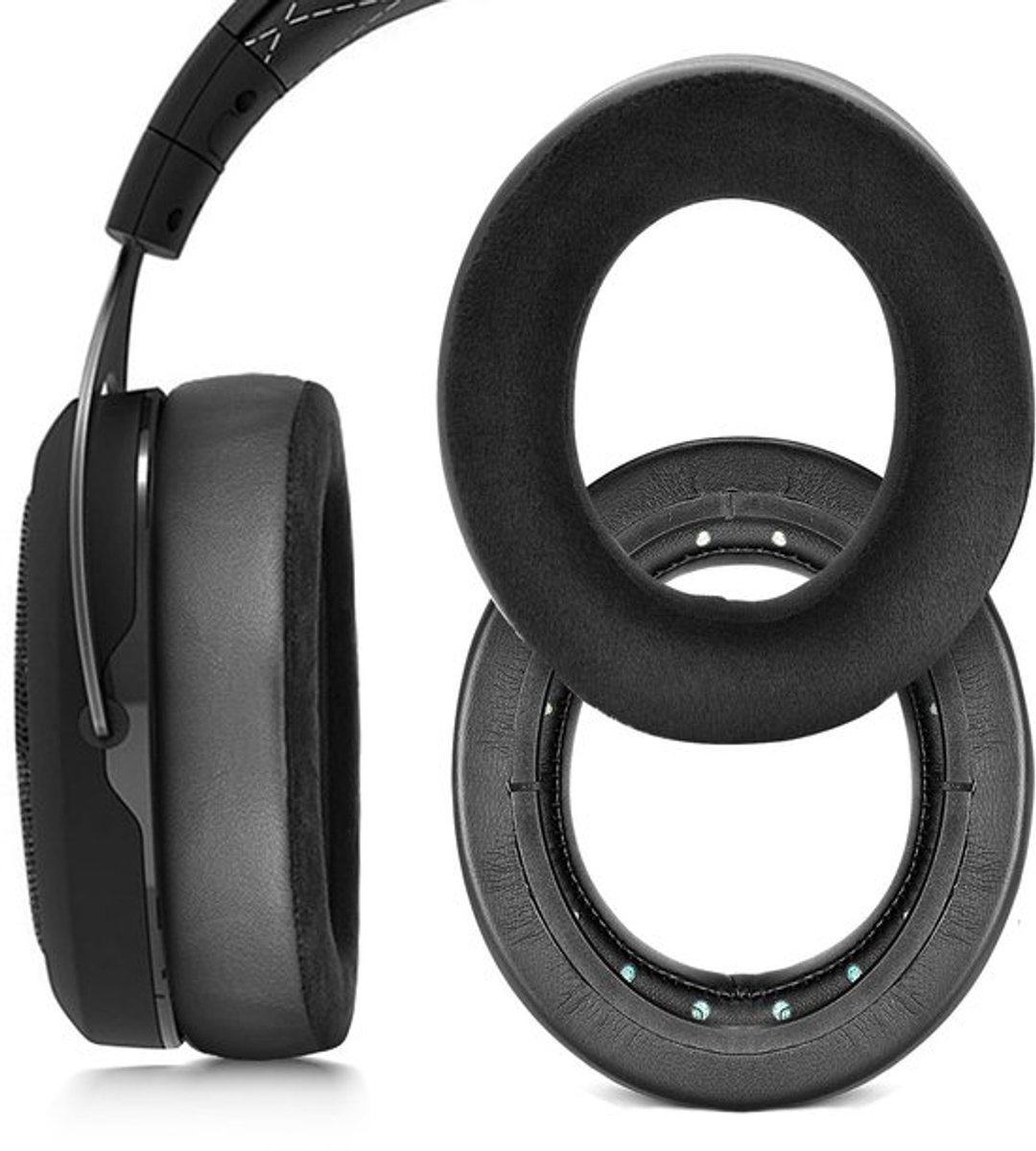 Hoofdtelefoon Vervanging Oorkussentjes-HS50 Vervanging Oorkussens Kussen voor HS35 HS40 HS50 HS60 HS70 PRO (Flanel +PU)