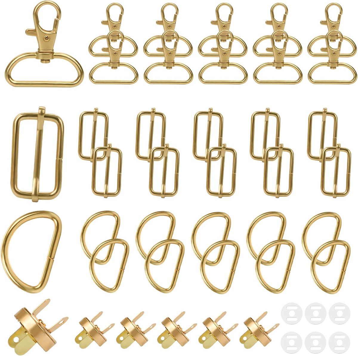 Carabiner haken 32mm - 38 stuks - multifunctioneel - ideaal voor het bevestigen van tassen - ShopVlot
