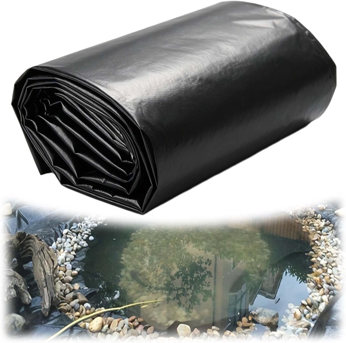 Vijverfolie 2 m x 3 m - PVC - Zwart - Geschikt voor visvijvers - ShopVlot