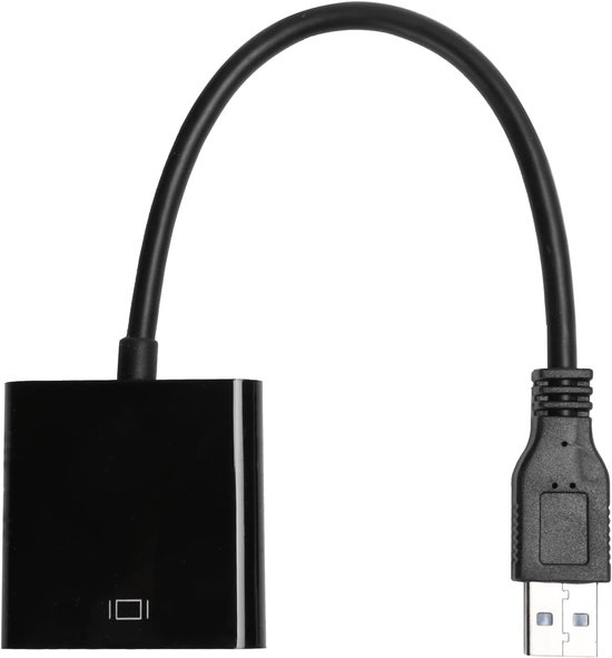 USB naar VGA Adapter - Converter Externe Display - Beeld Uitbreiden - Plug and Play - 5 Gbps - Zwart — afbeelding 2
