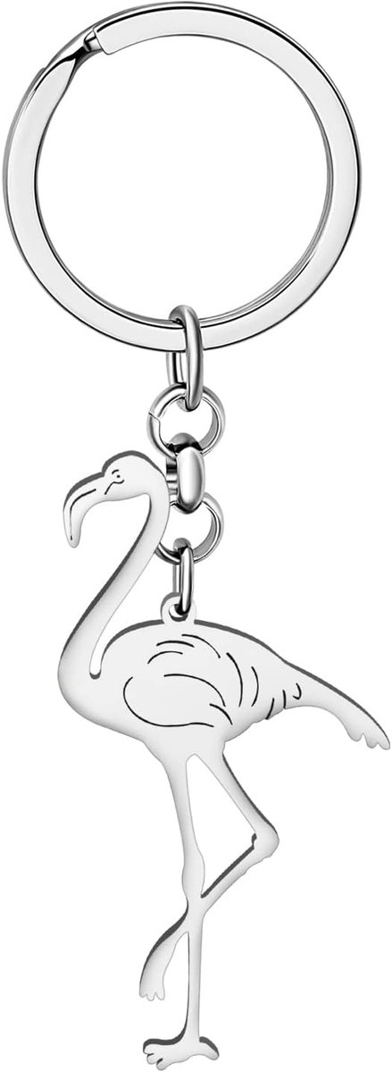 Flamingo Sleutelhanger Tropische Vogels Dieren Autosleutels Sleutelhanger Sieraden Voor Vrouwen Portemonnee Purse Geschenken
