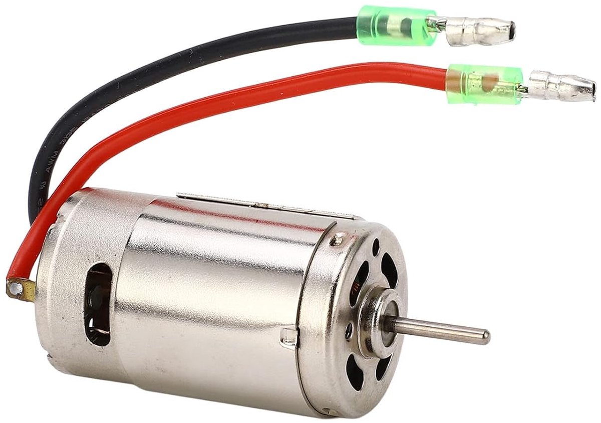 390 Geborstelde motor voor 1/16 & 1/18 RC-auto's, hoog koppel, geborstelde elektromotor met metalen behuizing, compatibel met de meeste RC-voertuigen met schaal 1/16 en 1/18 - vervangende