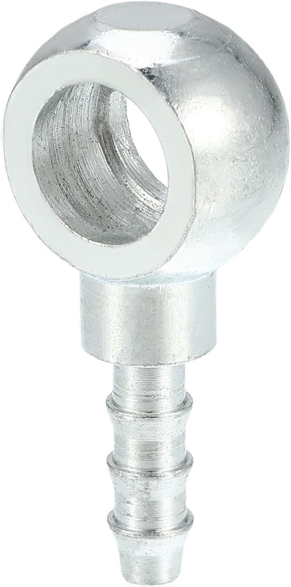 Banjo-adapter voor motorfiets, 10 mm, zilverkleurig, 1 stuk