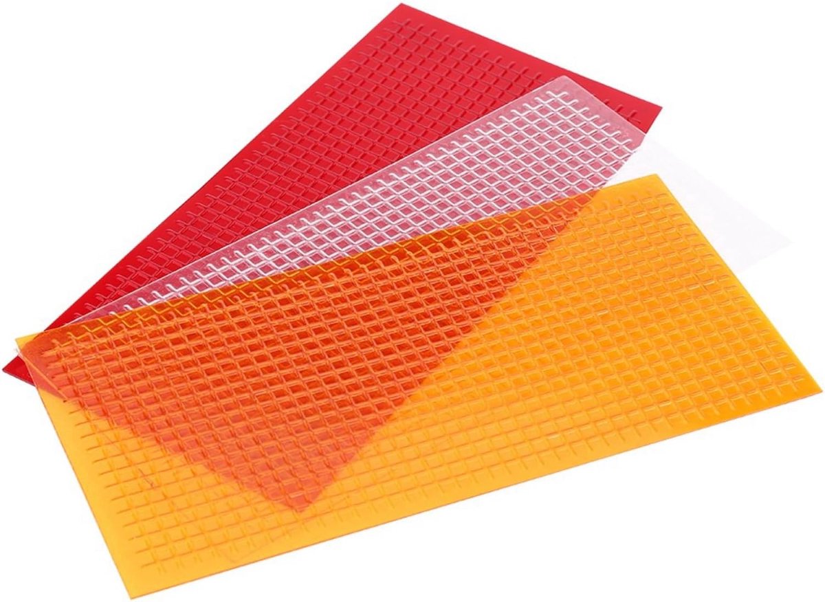 Auto Lens Repair Kit, reparatiefolie voor autokoplampen, 3 stuks, rode amber, heldere folies voor achterlichten, knipperlichten, heldere lenzen, scheurreparatie zonder demontage, weerbestendig