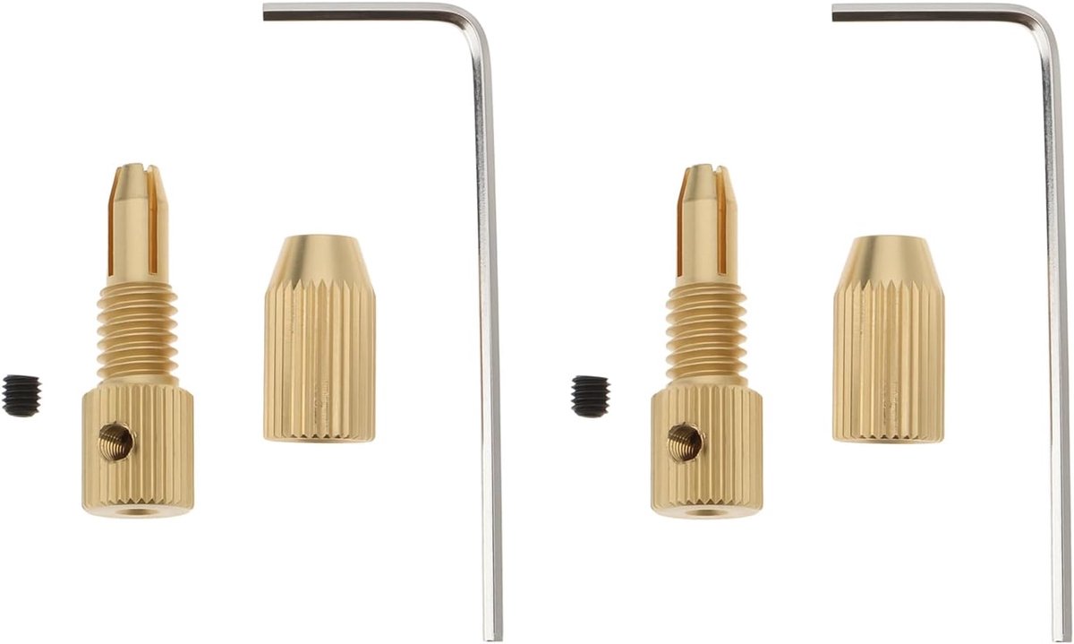 2 sets 0,8-1,5 mm mini-boorkopadapters compatibel met 2,3 mm motoras voor het boren van ABS-platen, dunne plastic strips