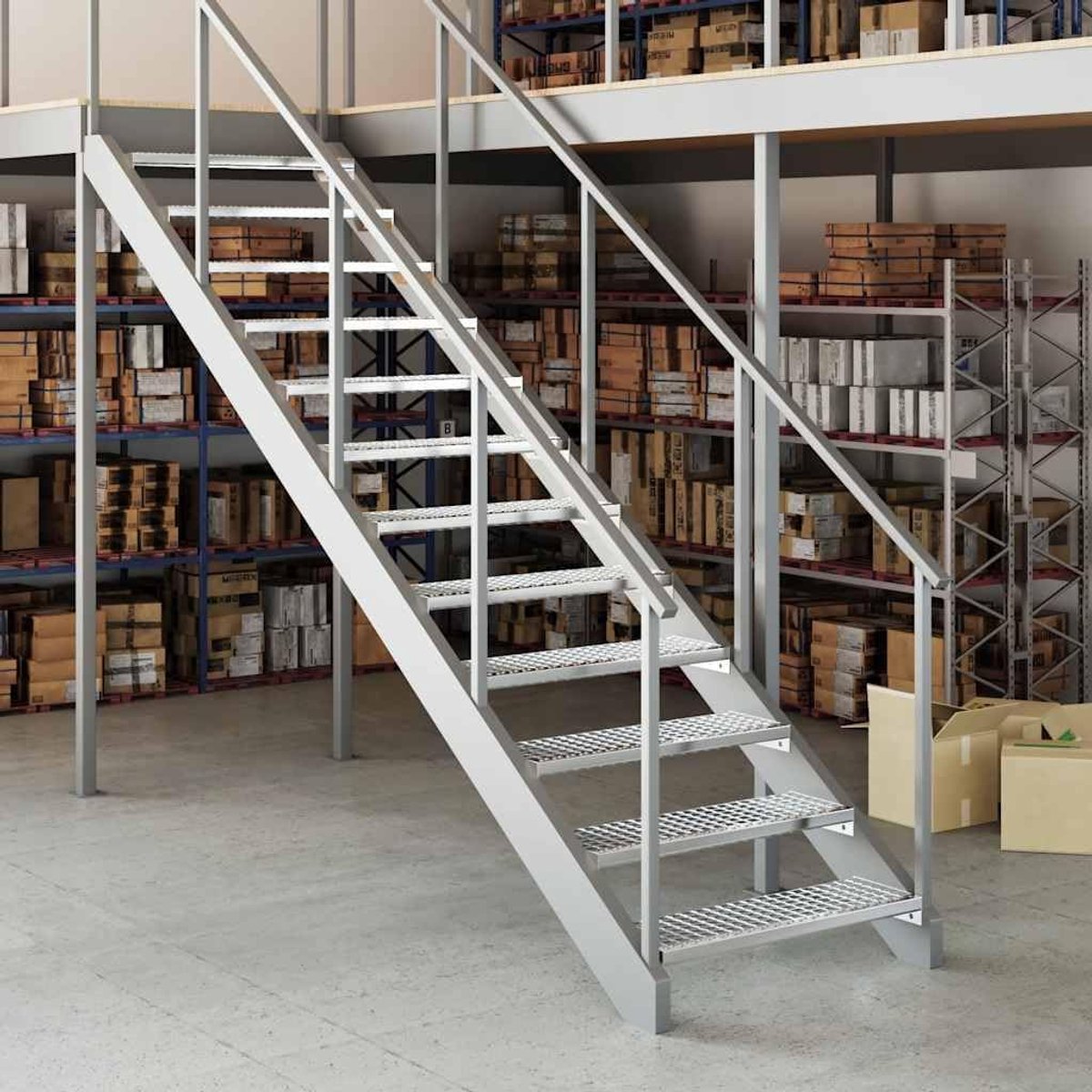 Stalen Rooster Traptrede 80x24x7 cm | Anti-slip oppervlak, geschikt voor binnen en buiten, eenvoudig te monteren, weerbestendig