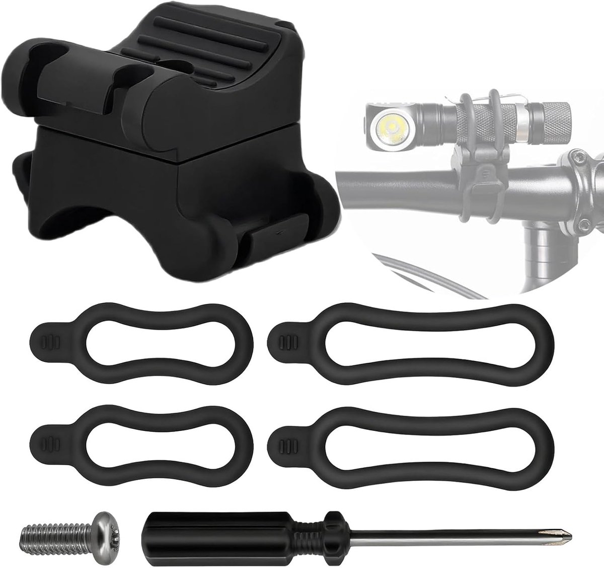 Fiets fietslamp houder voor Sofirn - universele fietshouder voor zaklamp, houder voor fiets, voor Sofirn zaklamp SP35T, SR12, Bike Light Mount, MTB accessoires