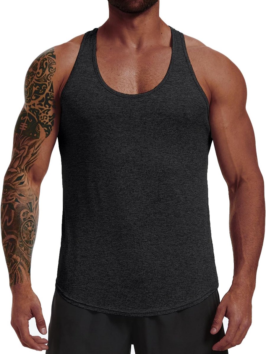 Sporttanktop voor heren, mouwloos, tanktop, fitnessstudio, hardlopen, ademende top, lichte top, training, fitness, tanktops, hardlopen, gym, zomer, T-shirt, mouwloos, S-3XL