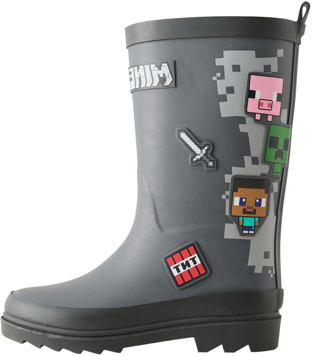Next - Jongens - Minecraft rubberlaarzen - Grijs