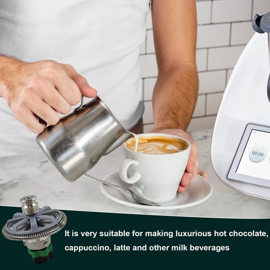 TM5/6, accessoires van melkschuim, transparante verbinding, accessoires voor voedselverwerkende mixers, geschikt voor het maken van cappuccino's, latten enz. (zilver) — afbeelding 3